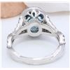 Image 3 : 6.99 CTW Natural Zircon 18K Solid White Gold Diamond Ring