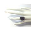 Image 4 : 7.75 CTW Natural Amethyst And Diamond Ring In 18K Solid White Gold