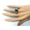 Image 4 : 6.10 CTW Natural Emerald And Diamond Ring In 14k White Gold