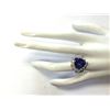 Image 4 : 11.21 CTW Natural Blue Tanzanite And Diamond Ring 14K Solid White Gold