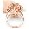 Image 3 : 9.80 CTW Natural Morganite 14K Solid Rose Gold Diamond Ring