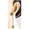 Image 4 : 4.50 CTW Emerald Diamond Earrings