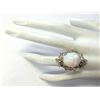 Image 4 : 8.92 CTW Natural Opal And Diamond Ring In 18K Yellow Gold