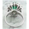 Image 4 : 4.05 CTW Emerald 18K White Gold Diamond Ring