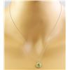 Image 3 : 1.82 CTW Peridot 14K White Gold Diamond Necklace