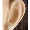 Image 3 : 0.30CTW Natural Diamond Earrings 14K Solid White Gold