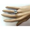 Image 4 : 4.30 CTW Natural Aquamarine And Diamond Ring In 14k Solid White Gold