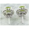 Image 4 : 4.72 CTW Peridot 18K White Gold Diamond Earrings