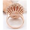Image 3 : 17.28 CTW Natural Morganite 18K Solid Rose Gold Diamond Ring