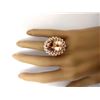 Image 5 : 17.28 CTW Natural Morganite 18K Solid Rose Gold Diamond Ring