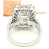 Image 3 : 7.43 CTW Natural Aquamarine 18K Solid White Gold Diamond Ring