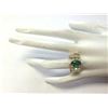 Image 4 : 2.87 CTW Natural Emerald And Diamond Ring In 18K Yellow Gold