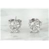 Image 1 : 0.80 CTW Diamond 14K White Gold Solitaire Stud Earrings