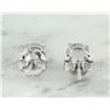 Image 3 : 0.80 CTW Diamond 14K White Gold Solitaire Stud Earrings