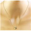Image 3 : 0.18 CTW Diamond 18K Yellow Gold Cross Medallion Pendant Necklace