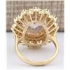Image 4 : 10.15 CTW Natural Morganite 14K Solid Yellow Gold Diamond Ring