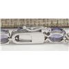 Image 2 : 23.35CTW Natural Tanzanite And Diamond Bracelet In 14K Solid White Gold