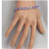 Image 3 : 23.35CTW Natural Tanzanite And Diamond Bracelet In 14K Solid White Gold
