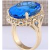 Image 6 : 30.50 CTW Natural Topaz 18K Solid Yellow Gold Diamond Ring