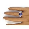 Image 5 : 3.01 CTW Natural Tanzanite 18K Solid White Gold Diamond Ring