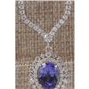 Image 3 : 10.28 CTW Natural Tanzanite 18K Solid White Gold Diamond Necklace