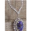 Image 4 : 10.28 CTW Natural Tanzanite 18K Solid White Gold Diamond Necklace