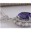 Image 6 : 10.28 CTW Natural Tanzanite 18K Solid White Gold Diamond Necklace