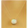Image 1 : 1.50 CTW Opal 18K Yellow Gold Necklace
