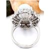 Image 3 : 4.20 CTW Natural Opal 18K Solid White Gold Diamond Ring