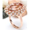 Image 4 : 9.99 CTW Natural Morganite 14K Solid Rose Gold Diamond Ring