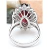 Image 4 : 8.82 CTW Natural Tourmaline 14K Solid White Gold Diamond Ring