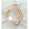 Image 3 : 0.66 CTW Two Row Diamond 18K Rose Gold Ring