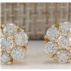 Image 1 : 1.45 CTW Natural Diamond Earrings 18K Solid Yellow Gold