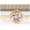 Image 1 : 1.20 CTW Natural Morganite Ring In 18K Yellow Gold