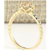 Image 3 : 1.20 CTW Natural Morganite Ring In 18K Yellow Gold