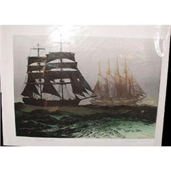 Elton Bennett Serigraph Roaring Forties #934375