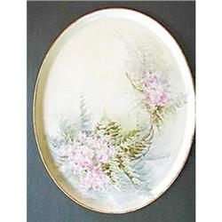 Limoges T and V Vanity Tray Ferns Florals #934415