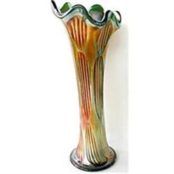 Fenton Vase Carnival Diamond and Rib #934424