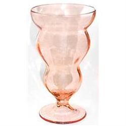  Federal LIDO Rose Glow Glass Footed Tumbler #934443