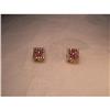 Image 1 : Estate 14K YG Champagne Diamond Ruby Earrings #934765