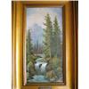 Waterfall  and forest  original oil signed #934956