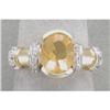 Image 1 : 14K fire opal and diamond ring #944946