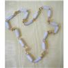 Image 1 : 29"~WHITE JADE & 14K Y GOLD LONG CHAIN #945001