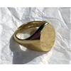 Image 1 : Classic English 18k Gold Oval Signet Ring  #945042