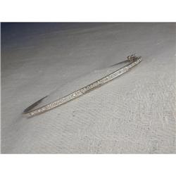 Estate 14K WG Diamond Eternity Bangle Bracelet #945054