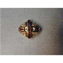 Rare 14K YG Diamond Ruby Joshua Bracelet Slide #945085