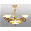 Image 1 : Alabaster and bronze chandelier #945188