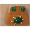 Image 1 : Whimsical Circa 1950 14Kt Yellow Gold and Green #945353