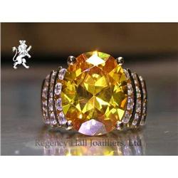 RHJ Canary & White Cubic Zirconium Ring #952564