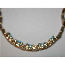 Blue Topaz & Diamond Bracelet #952581